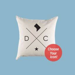 Washington Dc District Of Columbia Canvas Pillow Or Cover - thumbnail 1