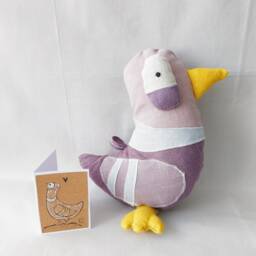 Handmade Linen Pigeon Plush Toy Glen Heirloom Stuffed Animal - thumbnail 4
