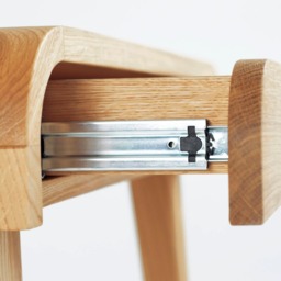 Small Computer Desk With Drawer, Mid Century Desk, Solid Oak Office Industrial Writing Handmade Work - thumbnail 4
