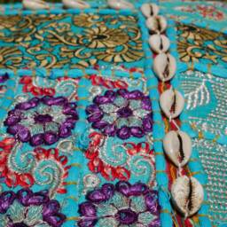 Floor Cushion - Bohemian Decorative Cover - Floor Pouf Turquoise Meditation Large Square Pillow Indian Hippie - thumbnail 3