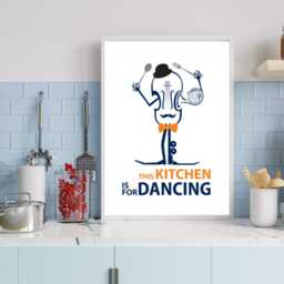 This Kitchen Is For Dancing Print, Modern Wall Art, Retro Poster, Trendy Decor - thumbnail 2