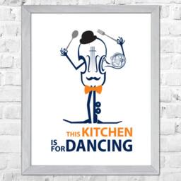 This Kitchen Is For Dancing Print, Modern Wall Art, Retro Poster, Trendy Decor - thumbnail 3