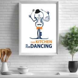 This Kitchen Is For Dancing Print, Modern Wall Art, Retro Poster, Trendy Decor - thumbnail 4