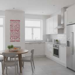 Kitchen Rules Wall Art Decor Kitchen Decal Decorative Gift Sign Sticker Quote