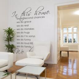 In This House Wall Decal Sticker Art Vinyl Poster Print Sign For Living Dining Room House We Do Real - 104 - thumbnail 1