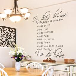 In This House Wall Decal Sticker Art Vinyl Poster Print Sign For Living Dining Room House We Do Real - 104 - thumbnail 2