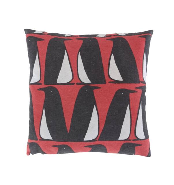 Cushion Cover in Scion Pedro The Penguin Red 16 - image 1