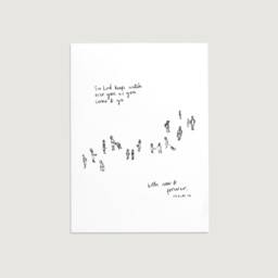 Psalm 121 Lord Watches Over You/Bible Verse Wall Art Christian Recycled Card Kraft Or White - thumbnail 3