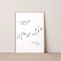 Psalm 121 Lord Watches Over You/Bible Verse Wall Art Christian Recycled Card Kraft Or White - thumbnail 1