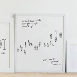 Psalm 121 Lord Watches Over You/Bible Verse Wall Art Christian Recycled Card Kraft Or White - thumbnail 2
