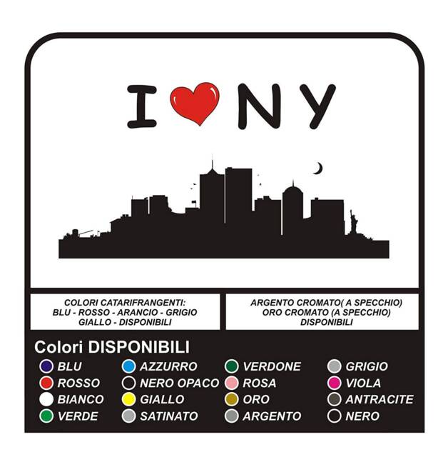 Wall Stickers New York Room & Lounge Stickers Ny Decals Wall cm 105x49