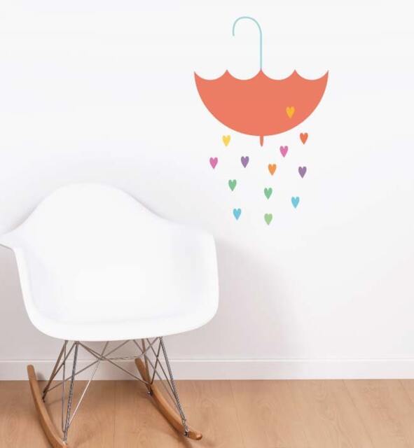 Umbrella Wall Sticker Decal - Illustration Stickers, Animals Decals, Home Decor, Art, Illustrations