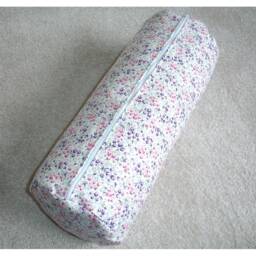 "Pink & Purple Cylinder Bolster Pillow Cover Laura Ashley Cushion Case Floral 6x16 Round Ended End 16""x6" - thumbnail 4