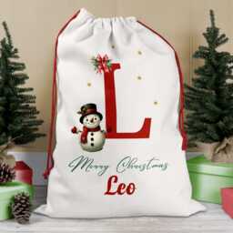 Personalised Christmas Sack Name, Santa Sack, Eve Stocking, Present Bag, Father Christmas, Family Sacks - thumbnail 2