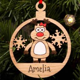 Teacher Gift, Christmas Decoration, Personalised Bauble, Endo Of Term Gift, Ornament, Tree, Xmas Tree Santa - thumbnail 2