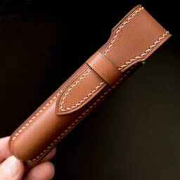 Handmade Leather Pen Case For Men Vegetable Tanned Cowhide, Fits Montblanc 149 - thumbnail 1