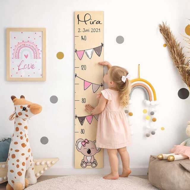 Personalized Wooden Baby Growth Chart, Children's Individual Gifts, Personalized Charts - image 1