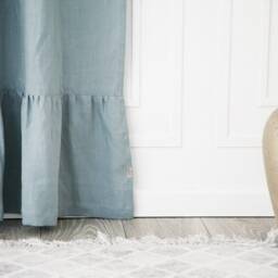 Rod Pocket Linen Curtain With Ruffle, Stonewashed Curtain, Panels From Organic Fabric, Handmade Elegant Sheer Curtains - thumbnail 2
