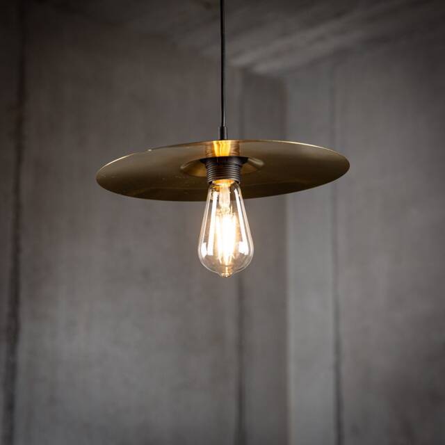 "Drum Cymbal Lamp Pendant - Industrial Elegance - 8"", 10"", 12" - image 1