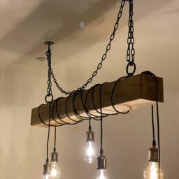 Hanging Beam Ceiling Light - Solid Oak - thumbnail 3