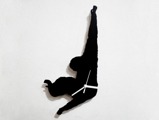 Ape Climbing Silhouette - Wall Clock - image 1