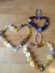 Beautiful Hand Made Hanging Wire & Button Hearts, Ideal For That Special Gift, Home Decor Or Wedding - thumbnail 1