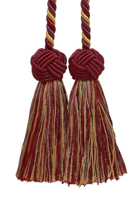 "D??copro Double Tassel Curtain & Drapery Tieback/Holdback, 3 1/2"" - 8.5cm, 20" - image 1