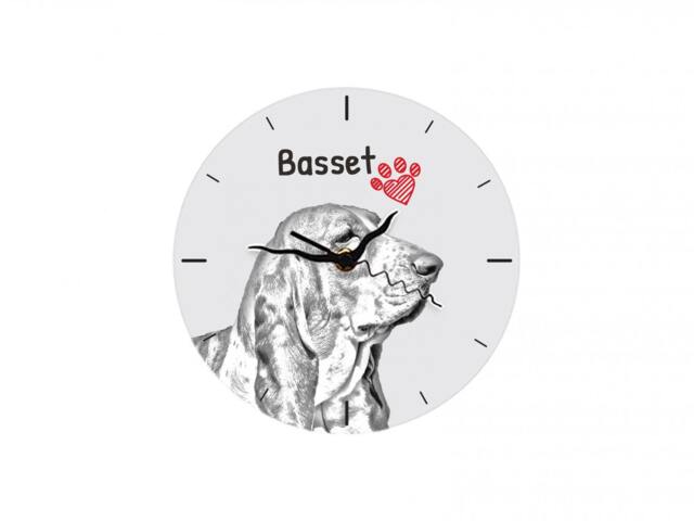 Basset, Free Standing Mdf Floor Clock With An Image Of A Dog - image 1