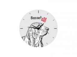 Basset, Free Standing Mdf Floor Clock With An Image Of A Dog - thumbnail 1