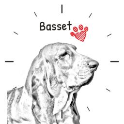 Basset, Free Standing Mdf Floor Clock With An Image Of A Dog - thumbnail 2