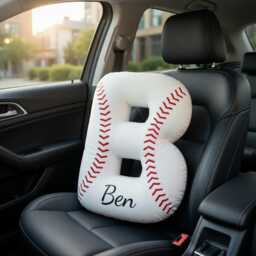Personalized Baseball Letter Pillow, Initial Pillow With Name, Gift, Lover Player Fans Sports Gifts - thumbnail 1