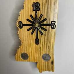 Mississippi Handmade State Quarter Clock With Inlaid Quarters. Fully Customizable - thumbnail 4