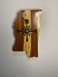 Mississippi Handmade State Quarter Clock With Inlaid Quarters. Fully Customizable - thumbnail 1