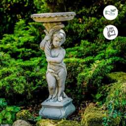 Gothic Design Stone Birdbath By Dgs Statues - thumbnail 2
