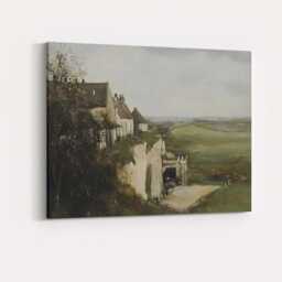 Traditional Hillside Cottages & Rolling Green Countryside Canvas Wall Art Print Decor Picture Ready To Hang - thumbnail 4