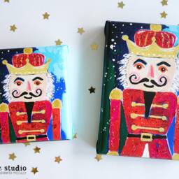 Let's Go Nuts Nutcracker Canvas Art Wall Decor, Ready To Hang, Christmas By Jennifer Mccully - thumbnail 2