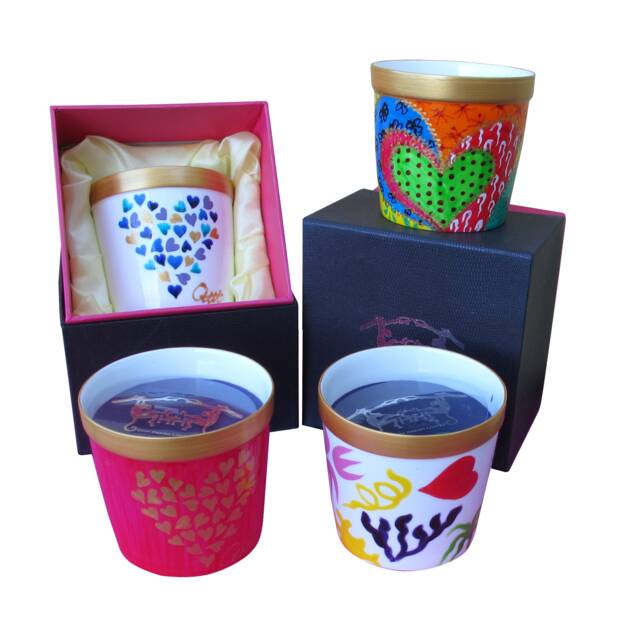 Luxury Scented Candle in A Reusable Handpainted Bone China Jar - Gift Boxed - image 1