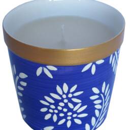 Luxury Scented Candle in A Reusable Handpainted Bone China Jar - Gift Boxed - thumbnail 3