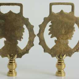 Brass Wheat Sheaf Lamp Finials On Shiny Hardware - A Single Finial Or Matching Pair - thumbnail 4