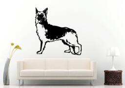 German Shepard Dog Mans Best Friend Cop Breed Animal Wall Decal Vinyl Sticker Mural Room Decor L943 - thumbnail 1