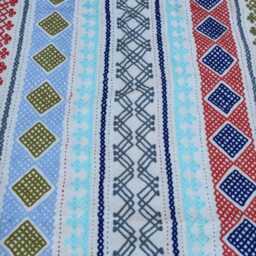Traditional Hand-Embroidered Cotton Suzani Quilt - Artisan Bohemian Home Accent, Reversible Throw - thumbnail 3