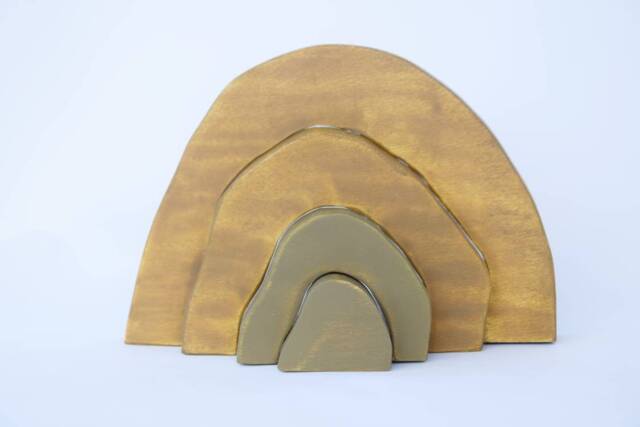 Cave Stacking Wooden Toy, Waldorf Inspired Stacker, Cave Toy For Kids, Imaginative Open Ended Play Scene Building Kids Gift