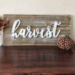 Harvest, Large Rustic Pallet Sign, Harvest Decor, Farmhouse Autumn Wall Thanksgiving Mantle Fall Decor - thumbnail 1