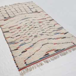 Handwoven Moroccan Wool Rug, Multicolored Tribal Area Carpet - thumbnail 4