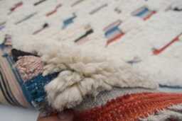 Handwoven Moroccan Wool Rug, Multicolored Tribal Area Carpet - thumbnail 1