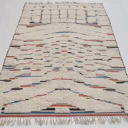 Handwoven Moroccan Wool Rug, Multicolored Tribal Area Carpet - thumbnail 2