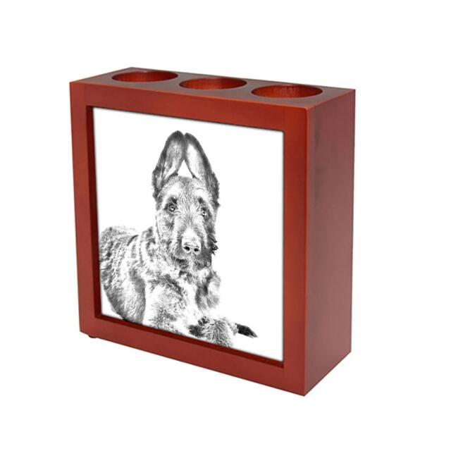 Laekenois - Wooden Stand For Candles/Pens With The Image Of A Dog New Collection - image 1