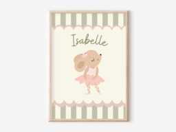 Personalised Ballerina Mouse Print For A Girls Bedroom, Nursery Or Playroom - Print Only - thumbnail 1
