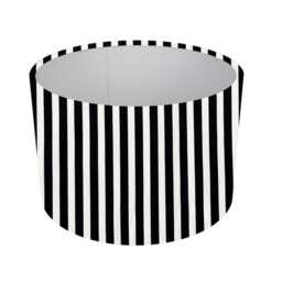 Black & White Drum Lampshade UK Made Contemporary Retro Lamp Shade Textured Black White Drum & Striped - thumbnail 2