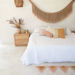 Handwoven Mexican Rug Oaxacan Woven Rugs - Flor De Desierto - Natural Base + Desert Rose Clay - thumbnail 4